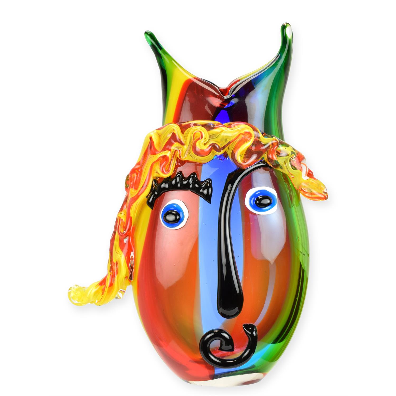 A MURANO STYLE ABSTRACT GLASS VASE